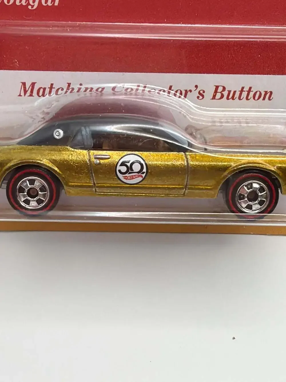 Hot Wheels 50th Anniversary Originals Collection 1968 Cougar 1/5 Diecast with Co